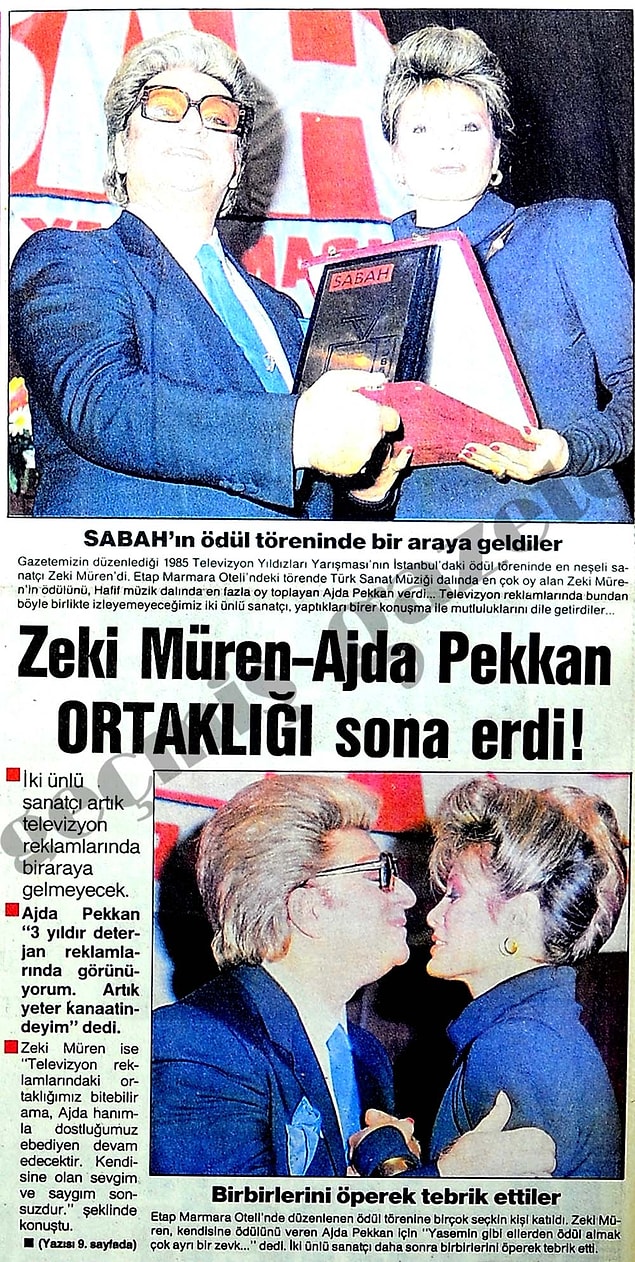 80'li yıllarda da starımız ve sanat güneşimizin ortak konser vermeleri hatta bu konserlerin yurt dışında da oldukça ilgi görmesi haberlerine rastlıyoruz. Dönemin ikliminden olsa gerek haberler genelde sanat üzerine.