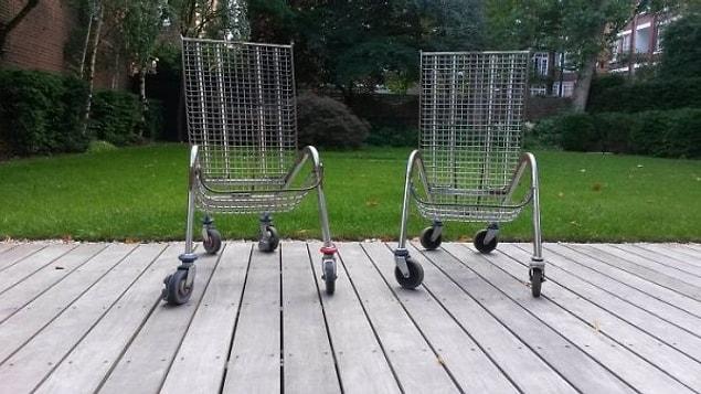 16. “The chairs in my garden are made out of shopping trolleys.”