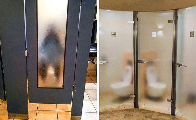 5. Süper garip yarı saydam banyo kapıları;