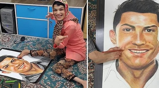 Engellerin Sanata 'Engel' Olamayacağının En Büyük Kanıtı İranlı Sanatçı Fatemeh Hamami, Futbol ve Resim ile Hayata Tutunuyor!