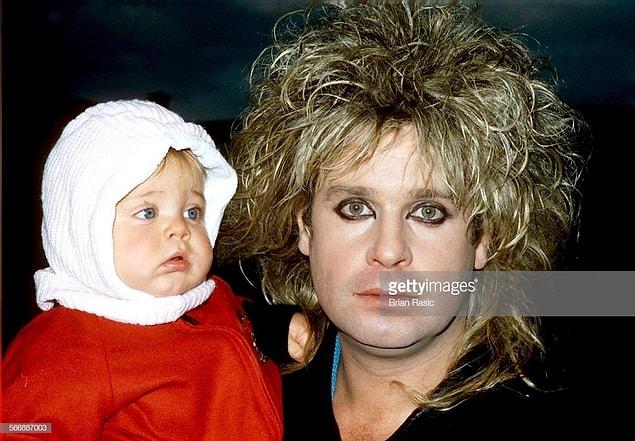 10. Ozzy Osbourne with his daughter Kelly in the 1980s