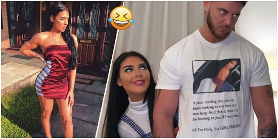 Erkek Arkadaşına Gece Dışarı Çıkarken Giymesi İçin Üzerinde Fotoğrafı ve Uyarı Yazısı Olan Bir Tişört Hediye Eden Kadın