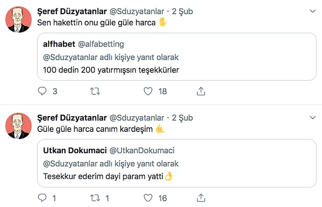 Kimilerine 200 gitmiş.
