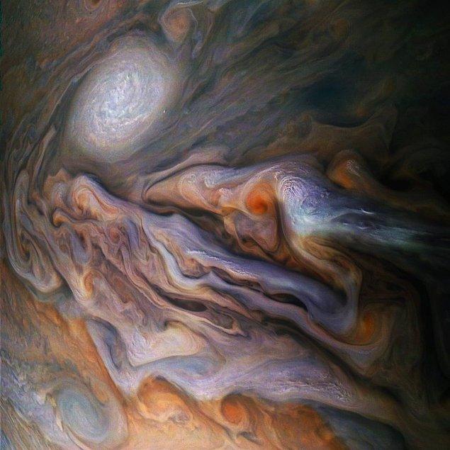 12. Jüpiter'in büyük Kırmızı Lekesi küçülmektedir.