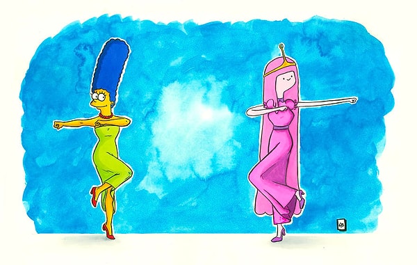 7. Мардж Симпсон и Принцесса Бубль Гум