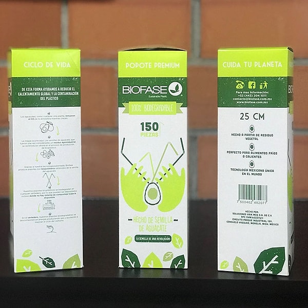 4. Компания использует 2 вида материала: биоразлагаемые и компостируемые