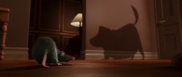 12. А еще в той же сцене за Реми бежит пес, который подозрительно напоминает Дага из «Вверх».