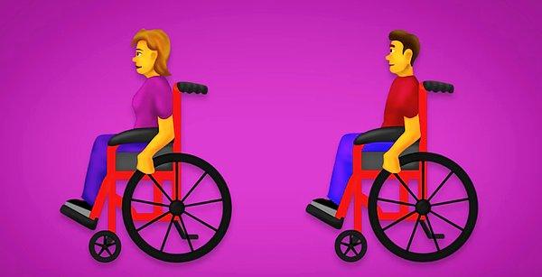Manuel tekerlekli sandalyede oturan insanlar, farklı ten renkleri ile