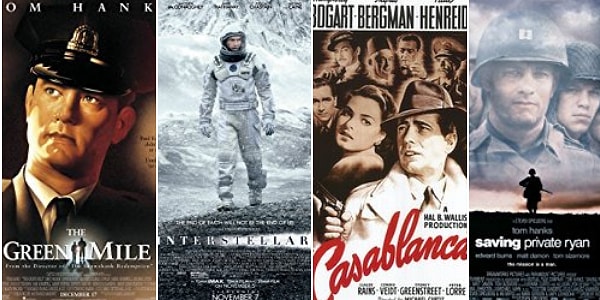 5. Зелёная миля - Интерстеллар - Касабланка - Спасти рядового Райана