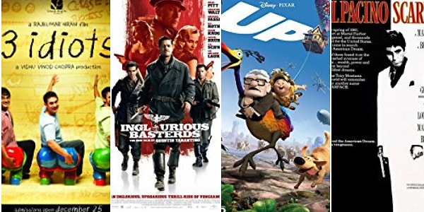 8. Три идиота - Бесславные ублюдки - Вверх - Лицо со шрамом