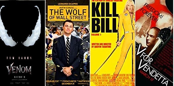 9. Веном - Волк с Уолл-стрит - Убить Билла - V — значит вендетта