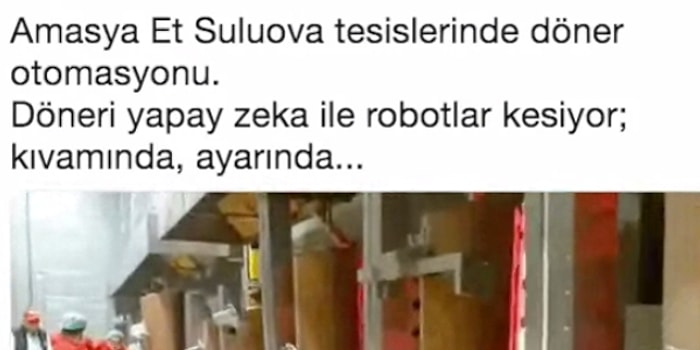 Döner Kesme Makinesini Yapay Zekalı Robot Sanan Twitter Kullanıcısına Gelen Komik Yorumlar