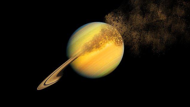 Satürn'ün halkaları büyük ölçüde buzdan, çok az miktarda toz ve muhtemel organik kirleticilerden oluşuyor.