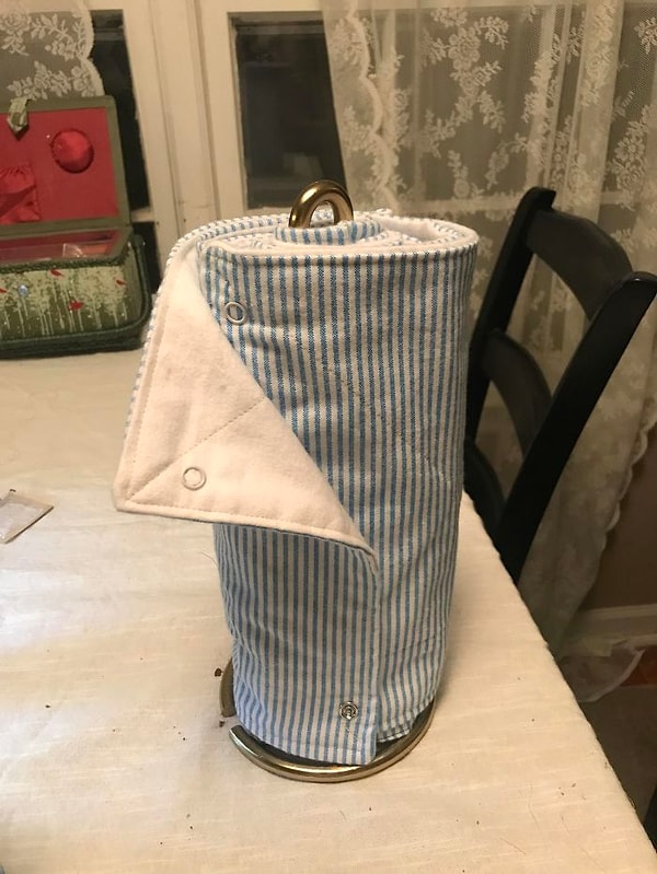 11. Как только мне подарили швейную машинку на Рождество, я сшил тряпочные полотенца, чтобы сократить использование бумажных