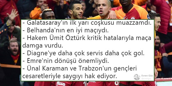 Belhanda Yıldızlaştı, Cimbom Kazandı! Galatasaray - Trabzonspor Maçının Ardından Yaşananlar ve Tepkiler