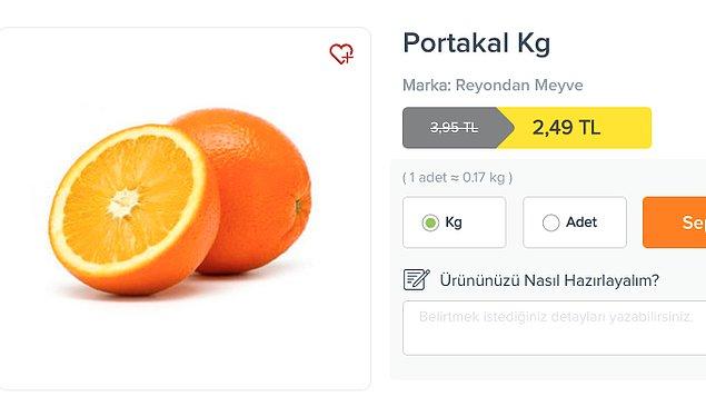 Portakal ise tanzim satış noktalarında marketlerden daha uygun.