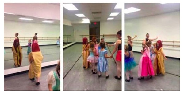 3. В то время как все облачились в принцесс, эта девочка решила выбрать костюм хот-дога…