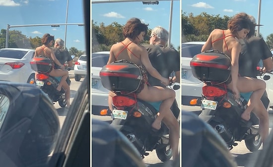 Motosikletin Üzerinde Bacaklarını Tıraş Eden Sülalesi Rahat Kadın