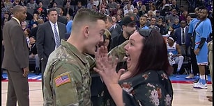 Askerden Dönen Adamın Sacramento Kings Maçının Devre Arasında Annesine Yaptığı Büyük Sürpriz!