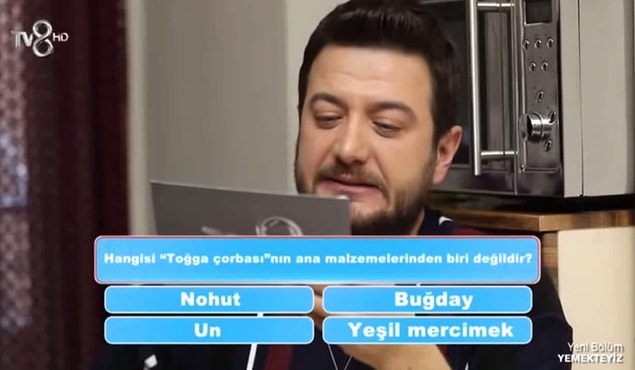 5. Hangisi ''Toğga çorbasa''nın ana malzemelerinden biri değildir?