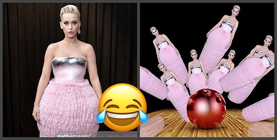 Платье как провал: Странный объемный наряд Кэти Перри стал мемом