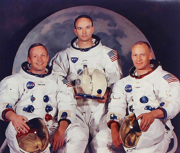 7. Neil Armstrong, Michael Collins ve Edwin "Buzz" Aldrin, 1969.