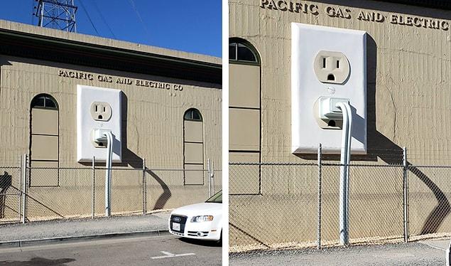 5. This electric company found a clever way to make a sign.