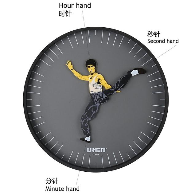 7. I would give 100 bucks to this Bruce Lee clock.