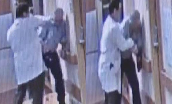 Amerika'nın Florida eyaletinde, son evre kanser arkadaşına refakatçilik yapan kişiyi doktor dakikalarca darp etti.