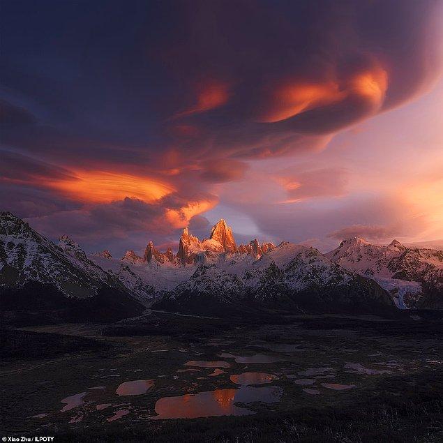 8. Çinli Xiao Zhu, Patagonya'daki Fitz Roy Dağı'nı fotoğraflamış.