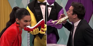 'Yiyecek mi, Değil mi?' Oyununda Kendall Jenner'a Ayakkabı Yediren Jimmy Fallon