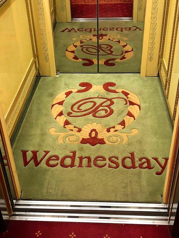 14. Asansördeki halıyı her gün değiştirerek hangi gün olduğunu gösteren otel: