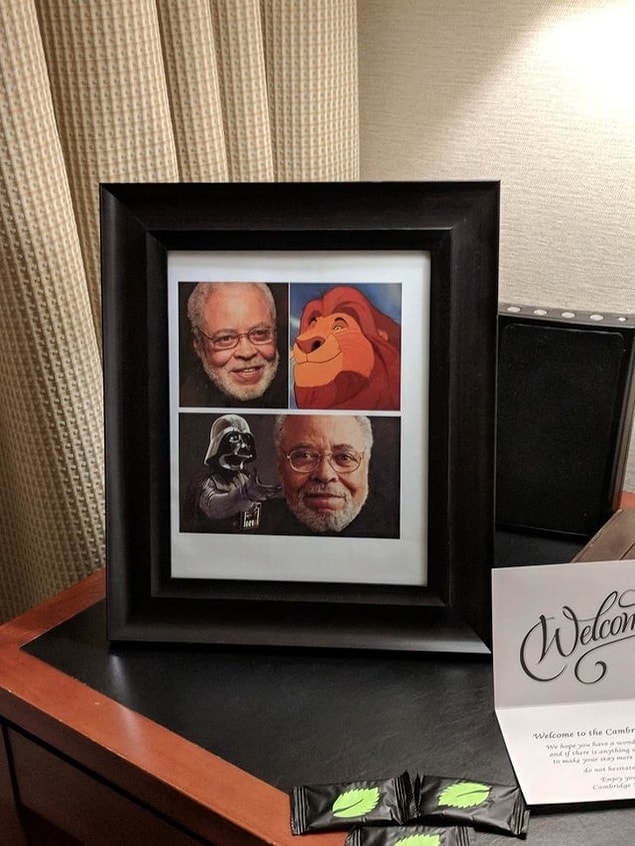 15. Müşterisinin James Earl Jones fotoğrafı isteğini seve seve karşılayan otel: