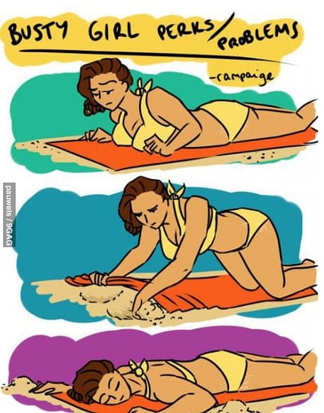 19. "And not being able to lie on your front without squishing your boobs to death."