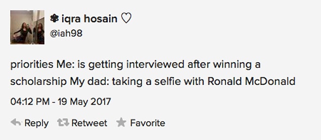 6. This dad who would never miss an opportunity to take a selfie with Ronald McDonald.
