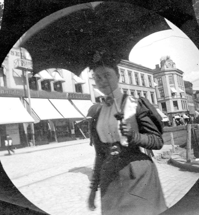 2. He walked around Oslo, Norway in the 1890s with his spy camera.