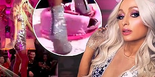 Özel Altın Soslu Doğum Günü Pastasını Ayağıyla Çiğneyen Paris Hilton