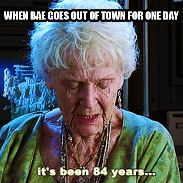 4. Когда он уезжает из города на 1 день: "Прошло уже 84 года..."