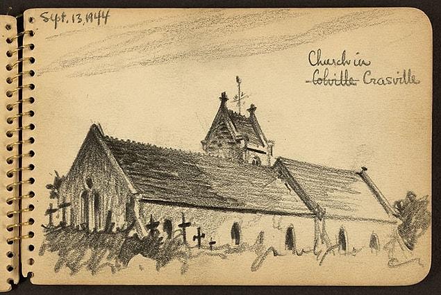 Church in Crasville, France, September 13.