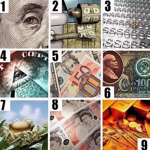 Выберите понравившуюся вам картинку с деньгами. Старайтесь не думать долго: выбирайте, опираясь на интуицию.