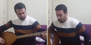 Bağlama Çalarken Tam Moda Giren Adamın Kıçıyla Oturduğu Sehpayı Kırdığı Müthiş An