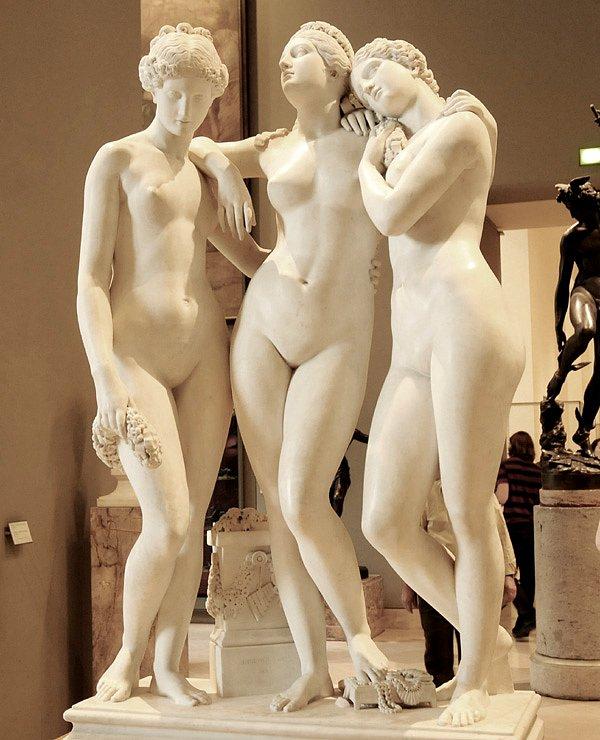 8. The Three Graces, Jean-Jacques Pradier, 1831.