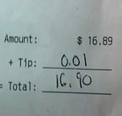 21. Что, еще и оставлять на чай этим холопам? Ну ладно, дарую 1 цент с барского плеча.