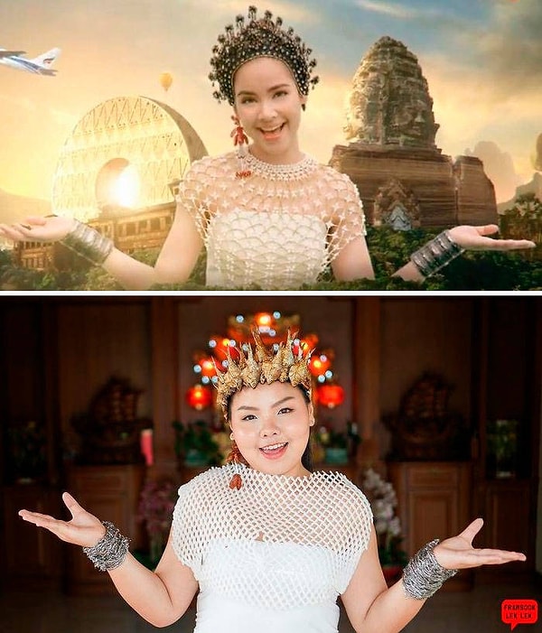 7. У нее есть косплей даже на Бангкокские Авиалинии