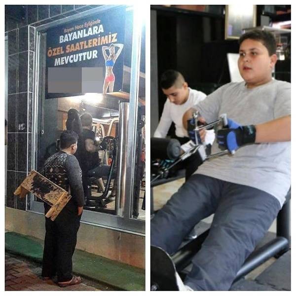 17. Турецкие социальные сети были взбудоражены фотографией сирийского мальчика-беженца, который пристально смотрел в окно спортзала. Тренажерный зал подарил 12-летнему мальчику пожизненный абонемент.