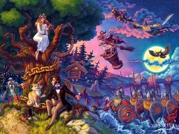 1. «Ветер, ветер! Ты могуч, Ты гоняешь стаи туч, Ты волнуешь сине море, Всюду веешь на просторе. Не видал ли где царевны?». Из какой сказки эти строчки?