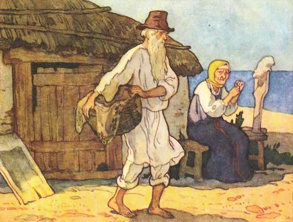 5. Как начинается пушкинская «Сказка о рыбаке и рыбке»?