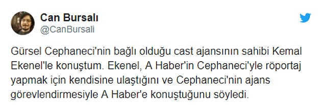 "Cast ajansının sahibi Kemal Ekenel'le konuştum"
