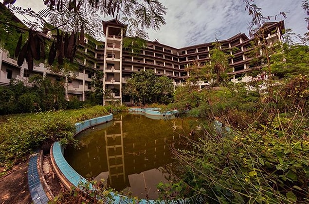 34. "Fully built and furnished, this resort in northern Thailand never opened."