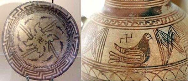 En eski Svastika semboli, M.Ö. 10.000 yılına ait bir fildişi üzerinde Ukrayna’da bulunmuştu.